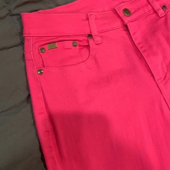 DG2 Diane Gilman - Pink denim jeans with zipper on legs - Size 2 - Picture 11 of 14